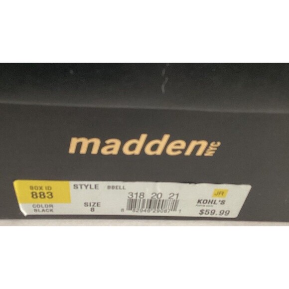 Madden NYC Bell Women’s Ankle Boots Black Open Toe Zipper Closure Size 8 - Picture 13 of 13